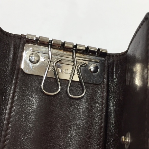 Bvlgari tan logo mania 6 key wallet - Picture 5 of 8